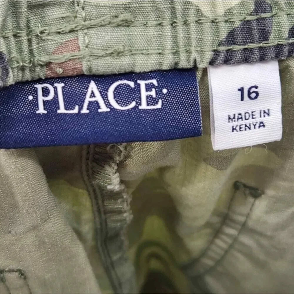 The Children's Place Camo Woven Pull-On Jogger Pants Boys 16